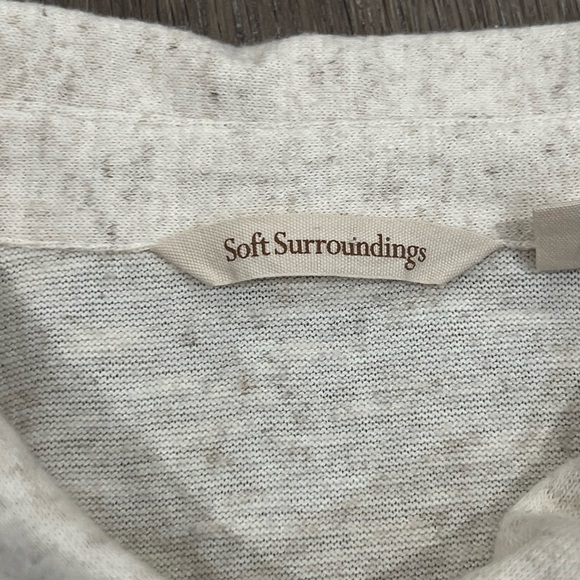 Soft Surroundings Medium Collared Fun Button Front Super Soft Blouse Top Shirt - Picture 7 of 9